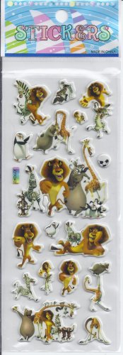 Madagascar Animals stickers - Crafts Rewards Kids Scrapbook