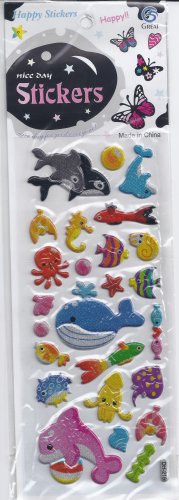 Ocean Sparkle Animal stickers - Crafts Rewards Kids Scrapbook
