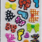 Bows Hands -Puffy  stickers - Crafts Rewards Kids Scrapbook