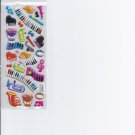 Piano Music -Puffy  stickers - Crafts Rewards Kids Scrapbook