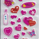 Hearts -Puffy  stickers - Crafts Rewards Kids Scrapbook