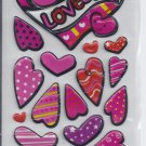 Hearts -Puffy  stickers - Crafts Rewards Kids Scrapbook