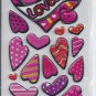 Hearts -Puffy  stickers - Crafts Rewards Kids Scrapbook