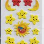 Sun Stars Puffy stickers - Crafts Rewards Kids Scrapbook
