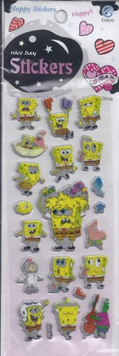 Sponge Sparkle Puffy stickers - Crafts Rewards Kids Scrapbook