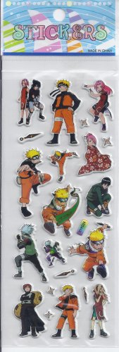 Naruto Puffy stickers - Crafts Rewards Kids Scrapbook
