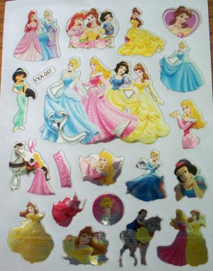 Princess-  Foil stickers - Crafts Rewards Kids Scrapbook