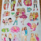 Barbie -  Foil stickers - Crafts Rewards Kids Scrapbook