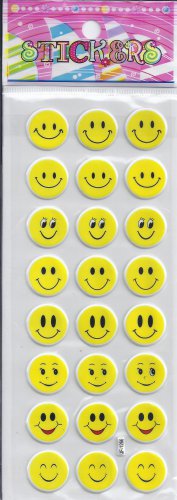 Smileys -  Puffy stickers - Crafts Rewards Kids Scrapbook