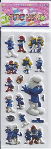Smurfs- Puffy stickers - Crafts Rewards Kids Scrapbook