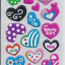 Hearts- Puffy stickers - Crafts Rewards Kids Scrapbook
