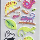 Lizards Animals- Puffy stickers - Crafts Rewards Kids Scrapbook