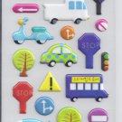 Cars - Puffy stickers - Crafts Rewards Kids Scrapbook