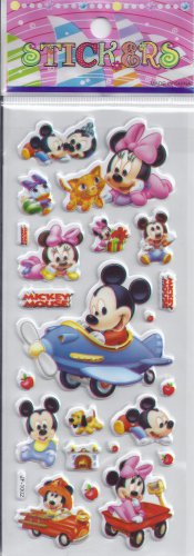 Baby Mickey Minnie Mouse- Puffy stickers - Crafts Rewards Kids Scrapbook
