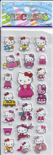 Kitty- Puffy stickers - Crafts Rewards Kids Scrapbook