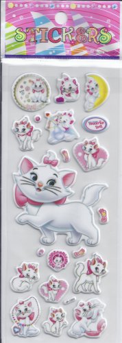 Marie Cat- Puffy stickers - Crafts Rewards Kids Scrapbook