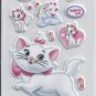 Marie Cat- Puffy stickers - Crafts Rewards Kids Scrapbook