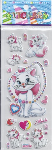 Marie Cat- Puffy stickers - Crafts Rewards Kids Scrapbook