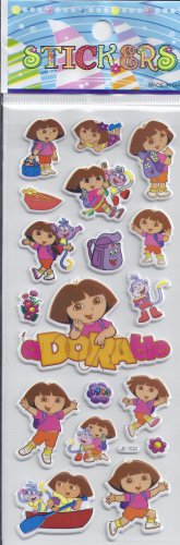 Dora- Puffy stickers - Crafts Rewards Kids Scrapbook