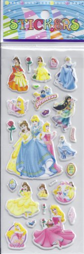 Princess - Puffy stickers - Crafts Rewards Kids Scrapbook