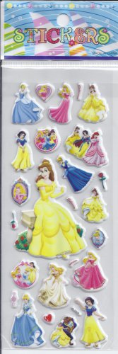 Princess - Puffy stickers - Crafts Rewards Kids Scrapbook