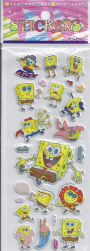 Sponge bob - Puffy stickers - Crafts Rewards Kids Scrapbook