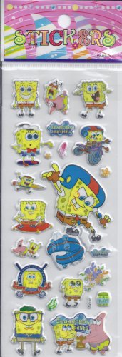 Sponge bob- Puffy stickers - Crafts Rewards Kids Scrapbook