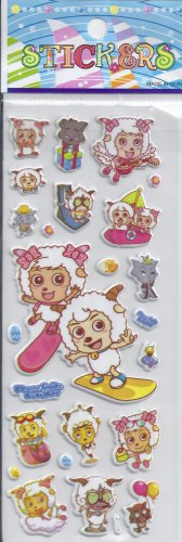 Goat Animal - Puffy stickers - Crafts Rewards Kids Scrapbook