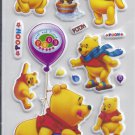 Pooh Bear Animal - Puffy stickers - Crafts Rewards Kids Scrapbook