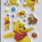 Pooh Bear Animal - Puffy stickers - Crafts Rewards Kids Scrapbook