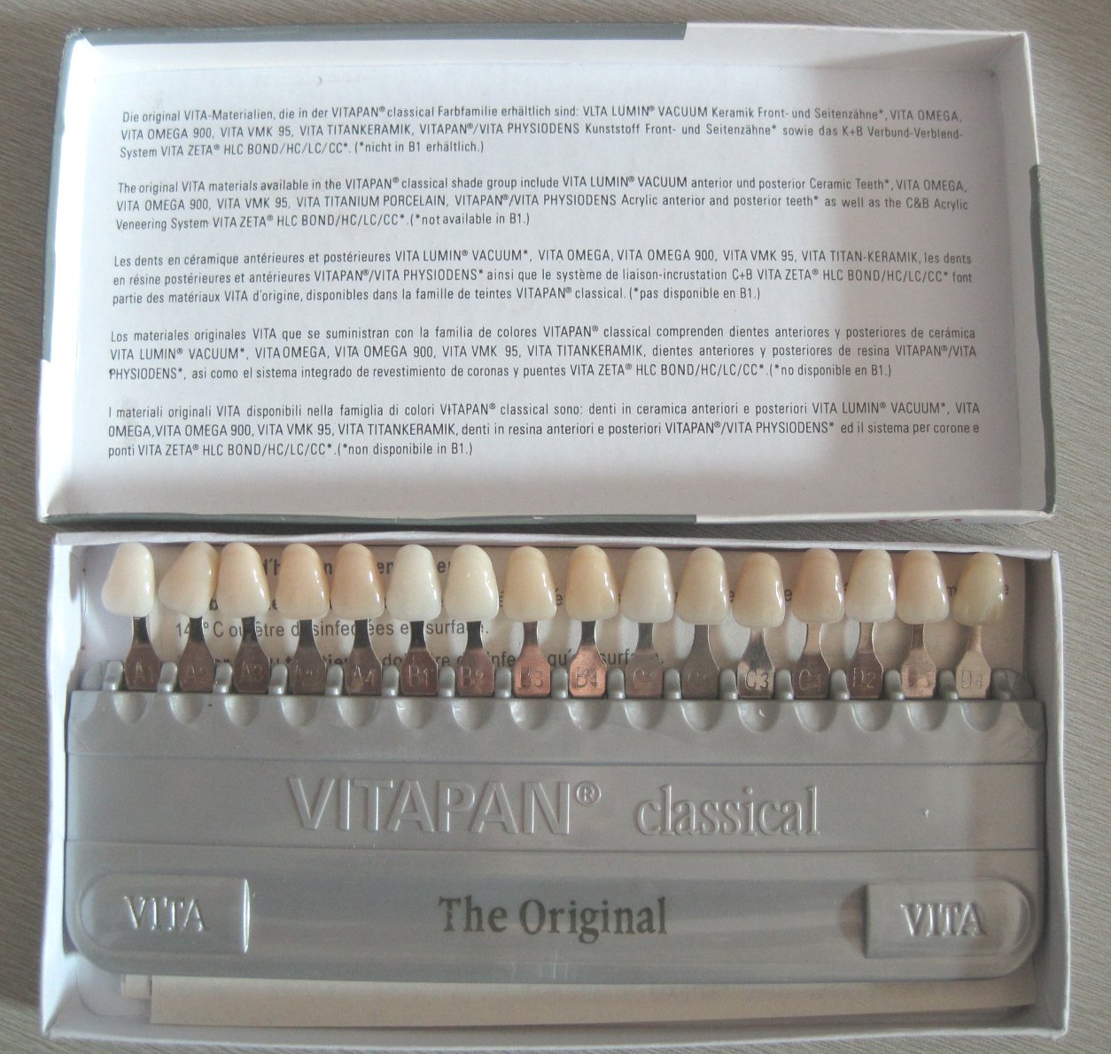 Vita Vitapan Dental Shade Guide for Whetining and Bleaching