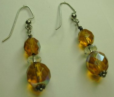 Amber Fire-polished Earrings