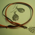 Halloween Spider Necklace/Earring Set