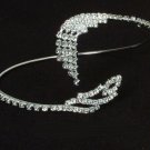 Rhinestone Bangle / Armband with Feather Design