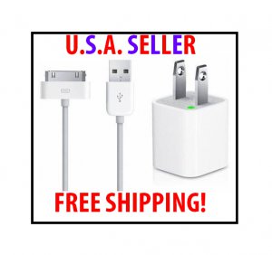 USB Mini Wall Charger & AC Cable For iPhone