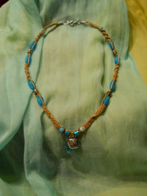 Teal Charm Necklace