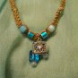 Teal Charm Necklace
