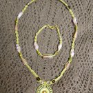 Pink Medallion Jewelry Set