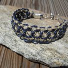 Hemp Lace Bracelet (blue and tan)