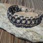 Hemp Lace Bracelet (blue and tan)