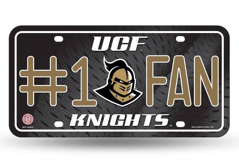 UCF Knights 1 Fan Metal License Plate