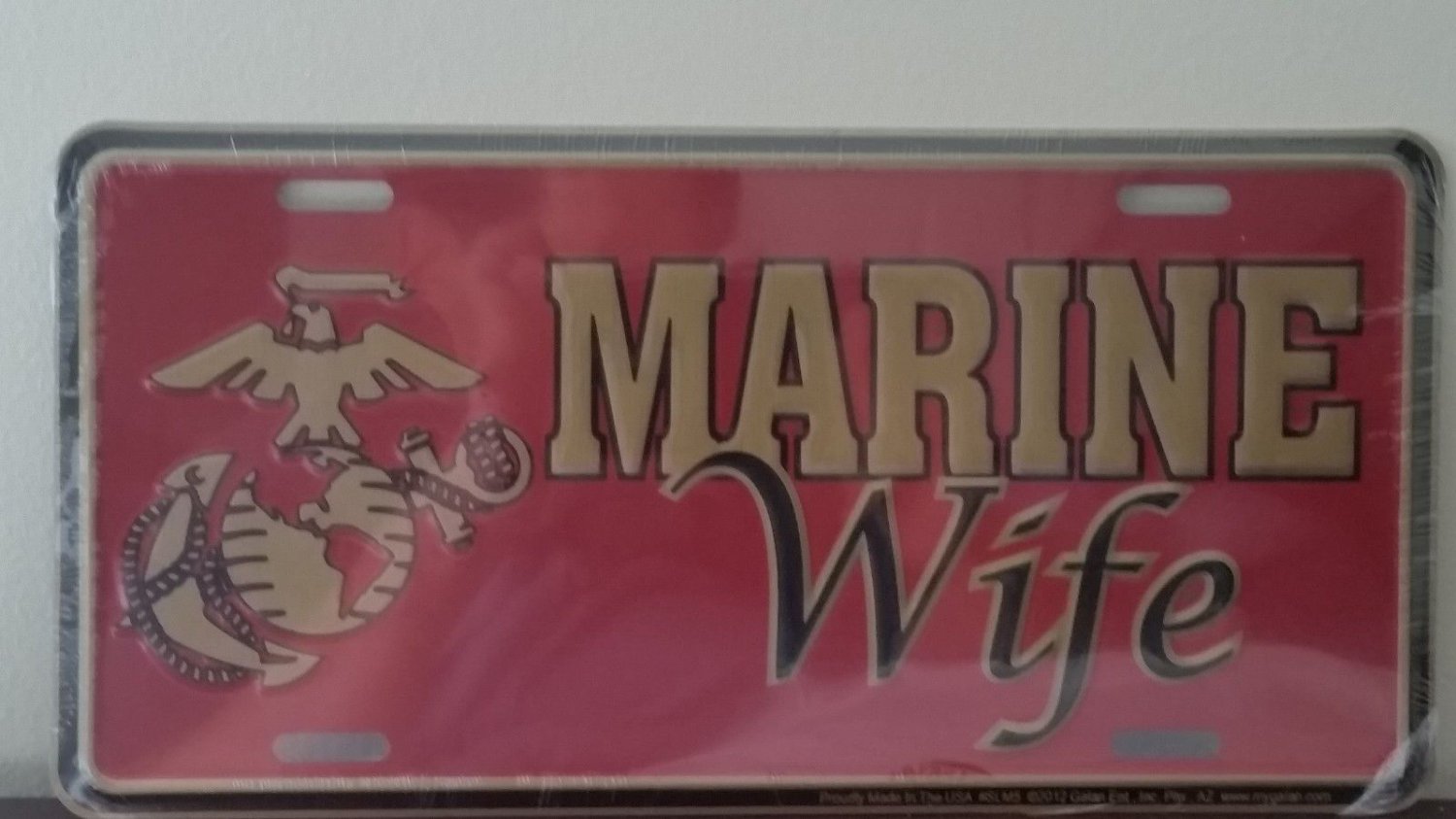 Marine Wife Embossed Novelty License Plate