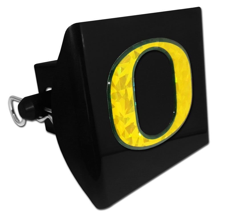 Oregon (Reflective Color Decal) PLASTIC Black Hitch Cover