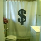 Bath Shower Curtain dollar sign money symbol wealth cash