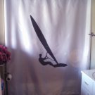 Bath Shower Curtain wind surfer surf wave ride water guy sea