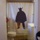 Bath Shower Curtain Viking warrior barbarian horn helmet war
