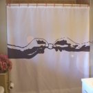 Bath Shower Curtain two gay men condom hand of god safe sex
