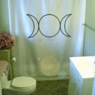 Bath Shower Curtain triple goddess moon waxing waning full