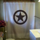 Bath Shower Curtain texas star circle lone state symbol ring