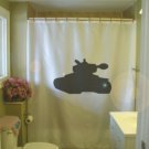 Bath Shower Curtain tank war track armor vehicle turret gun